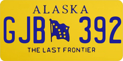 AK license plate GJB392