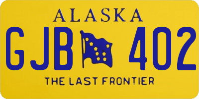 AK license plate GJB402