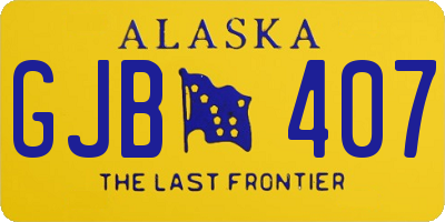 AK license plate GJB407