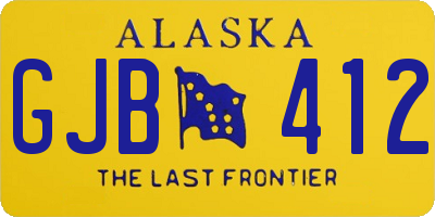AK license plate GJB412