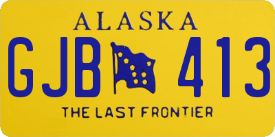 AK license plate GJB413