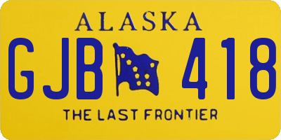 AK license plate GJB418