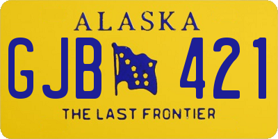 AK license plate GJB421