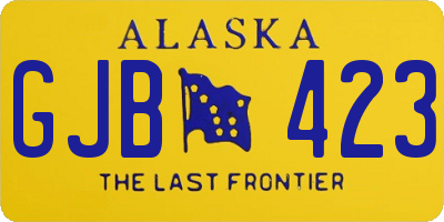AK license plate GJB423