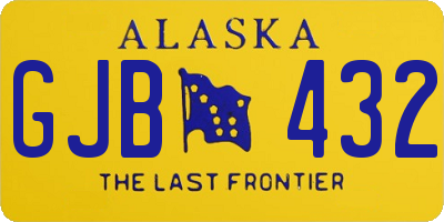 AK license plate GJB432