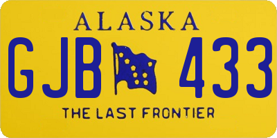 AK license plate GJB433