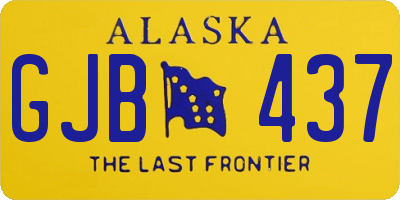 AK license plate GJB437