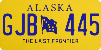 AK license plate GJB445