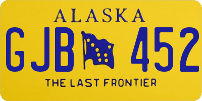 AK license plate GJB452
