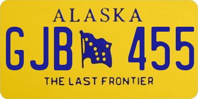 AK license plate GJB455