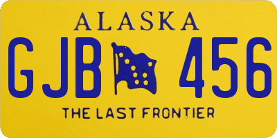 AK license plate GJB456