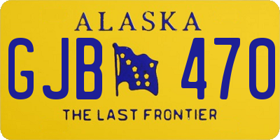 AK license plate GJB470