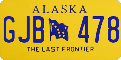 AK license plate GJB478