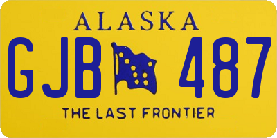 AK license plate GJB487