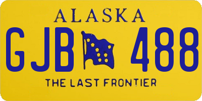 AK license plate GJB488