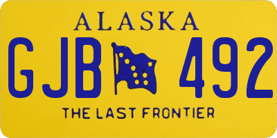AK license plate GJB492