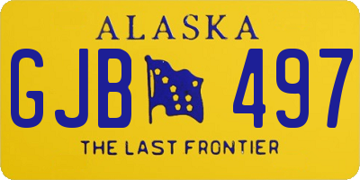 AK license plate GJB497