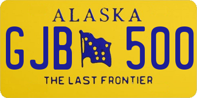 AK license plate GJB500