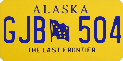AK license plate GJB504