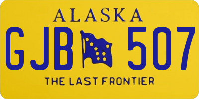 AK license plate GJB507