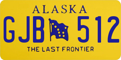 AK license plate GJB512