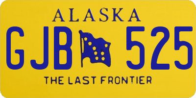AK license plate GJB525