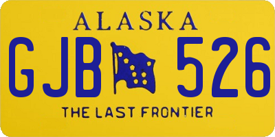 AK license plate GJB526