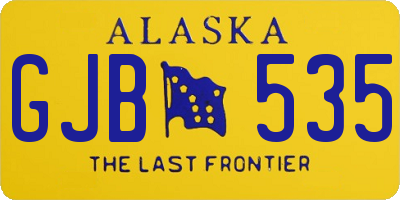 AK license plate GJB535