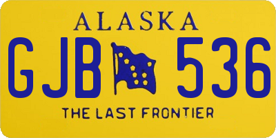 AK license plate GJB536