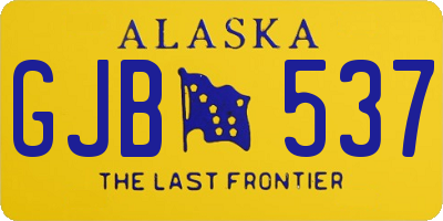 AK license plate GJB537