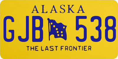 AK license plate GJB538