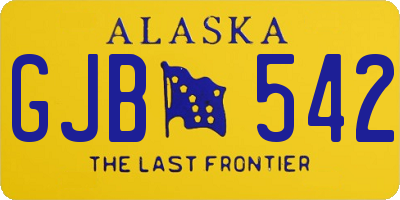 AK license plate GJB542