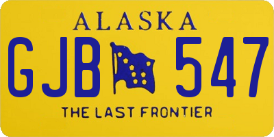 AK license plate GJB547