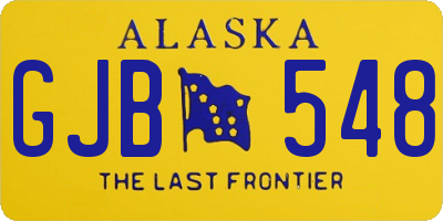 AK license plate GJB548