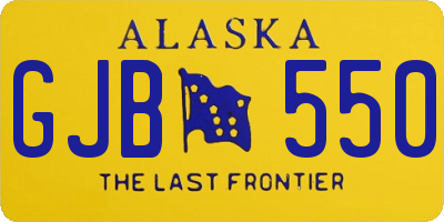 AK license plate GJB550