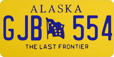 AK license plate GJB554