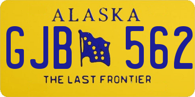 AK license plate GJB562