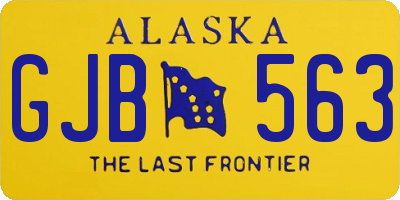 AK license plate GJB563