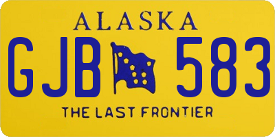AK license plate GJB583