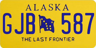 AK license plate GJB587