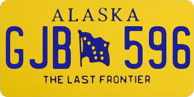 AK license plate GJB596