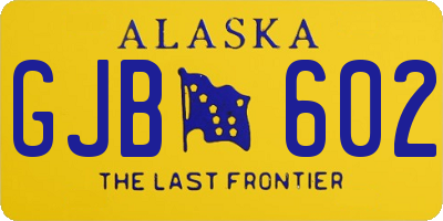 AK license plate GJB602