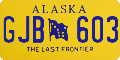 AK license plate GJB603
