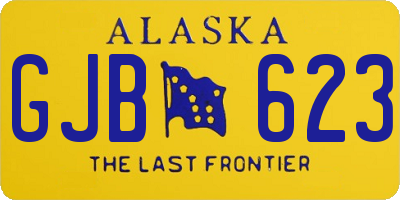 AK license plate GJB623