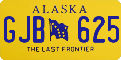 AK license plate GJB625