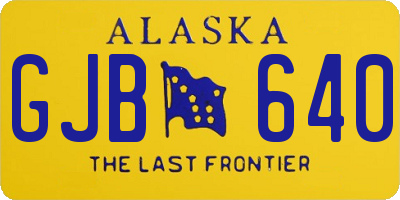 AK license plate GJB640
