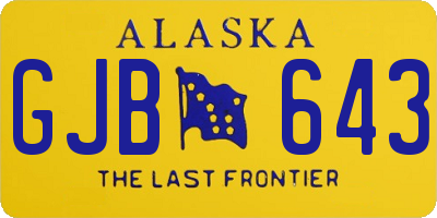 AK license plate GJB643