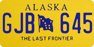 AK license plate GJB645
