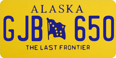 AK license plate GJB650