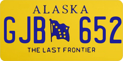 AK license plate GJB652